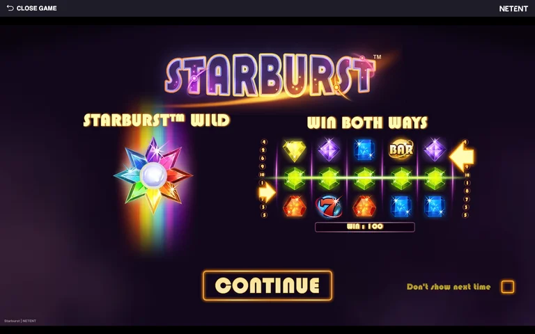 Starburst base gameplay
